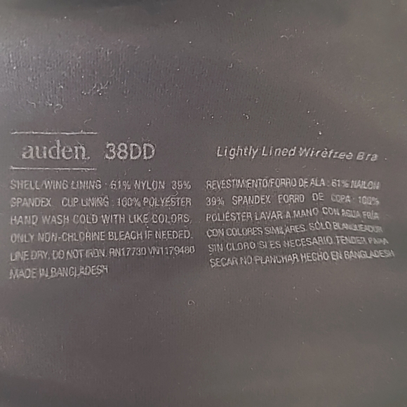 Auden 38DD Lightly lined womens bra no underwire - Picture 7 of 7